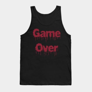 Game Over Blood Evil Retro Gamer Humor Gift Men Women Kid Tank Top